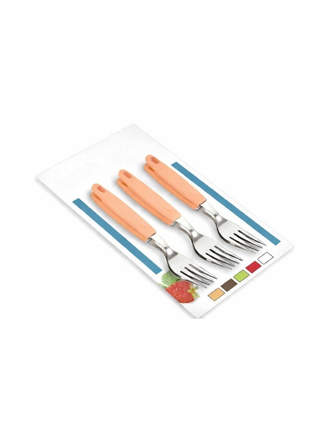 ديسينت ديسنت بيغ فورك سِت أوف 6 | ستينلس ستيل فوركس | إيرغونومِك هاندل | ميرر فينيش | هيفي ديوتي تيبل فورك سِت فور هوم، كيتشن، ريستورانت، ديش واشر سيف - Image 2